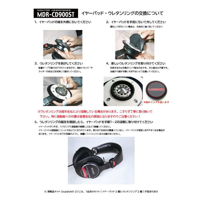 [SONY] Supply Kit (MDR-CD900ST用純正消耗品キット)｜rudie｜02