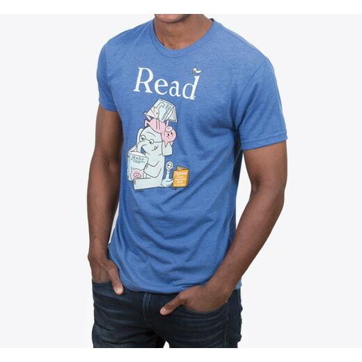 [Out of Print] Mo Willems / Read with Elephant & Piggie, and The Pigeon Tee (Royal Blue)｜rudie｜02