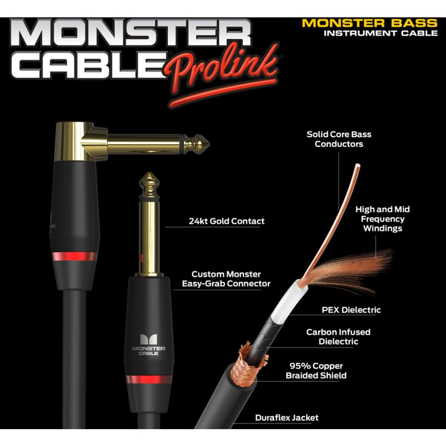 [MONSTER CABLE] M BASS2-0.75DA (LL / 22cm)｜rudie｜04