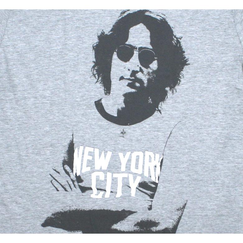 John Lennon / New York City Tee 6 (Grey) - ジョン・レノン Tシャツ｜rudie｜02