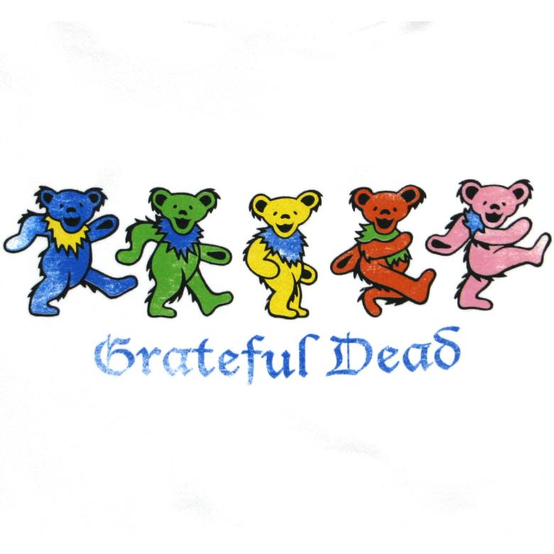 Grateful Dead / Dancing Bears Hoodie (White) - グレイトフル・デッド フーディ, プルオーバー パーカ｜rudie｜02