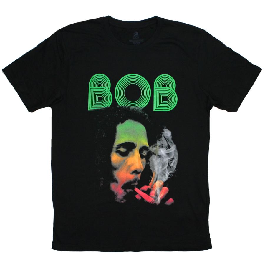 Bob Marley / Smoking Da Erb Tee 2 (Black) - ボブ・マーリー Tシャツ