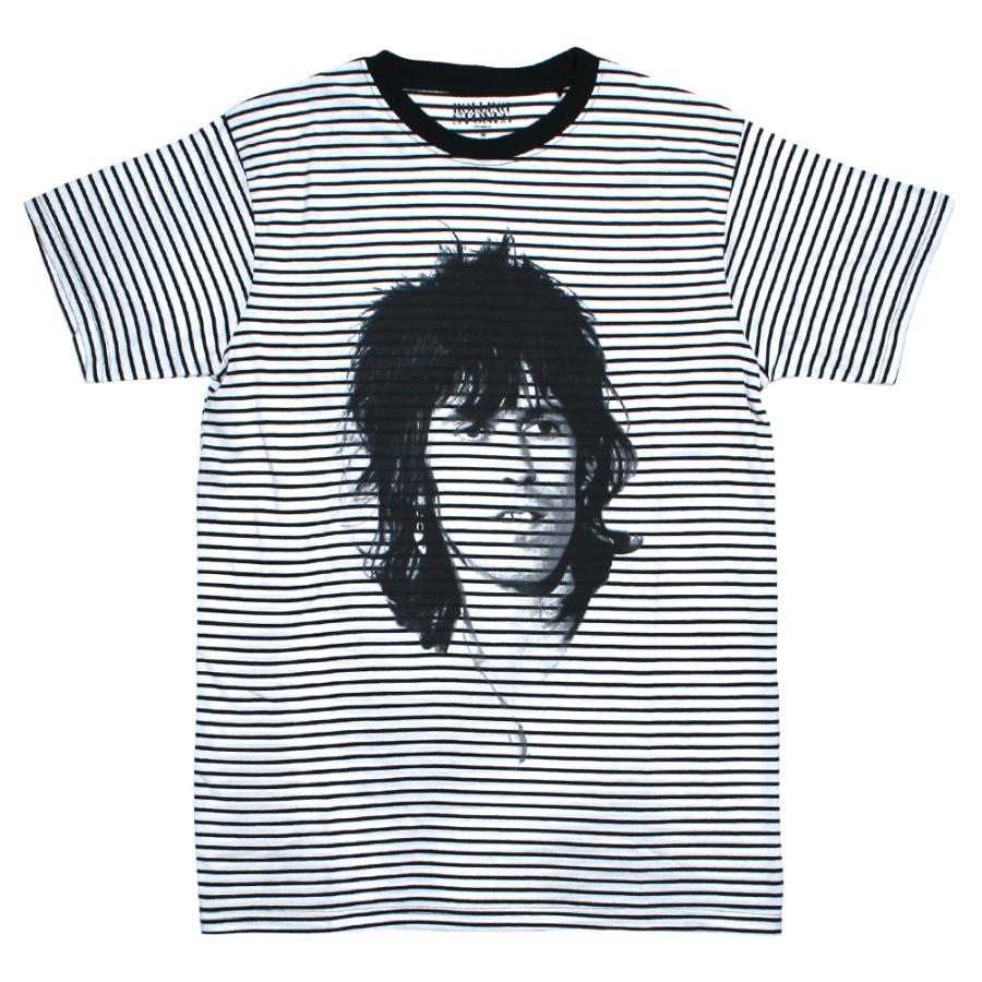 キース・リチャーズ　Tシャツ　ローリング・ストーンズ The Rolling Stones / Keith Richards Striped Tee 4 (White/Black