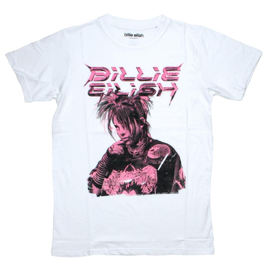 Billie Eilish / Purple Illustration Tee (White) - ビリー・アイ