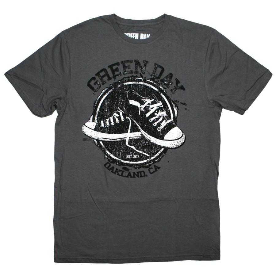 Green Day / Converse Tee (Charcoal Grey) - グリーン・デイ Tシャツ 