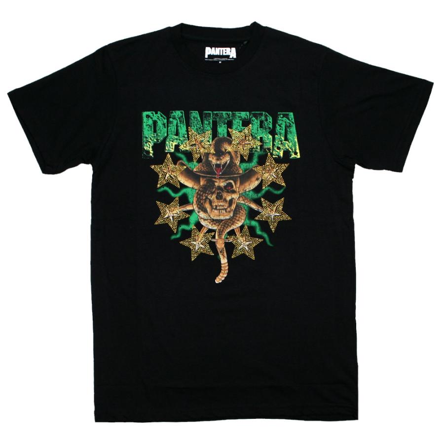 Pantera / Skull & Snake Diamante Tee (Black) - パンテラ Tシャツ
