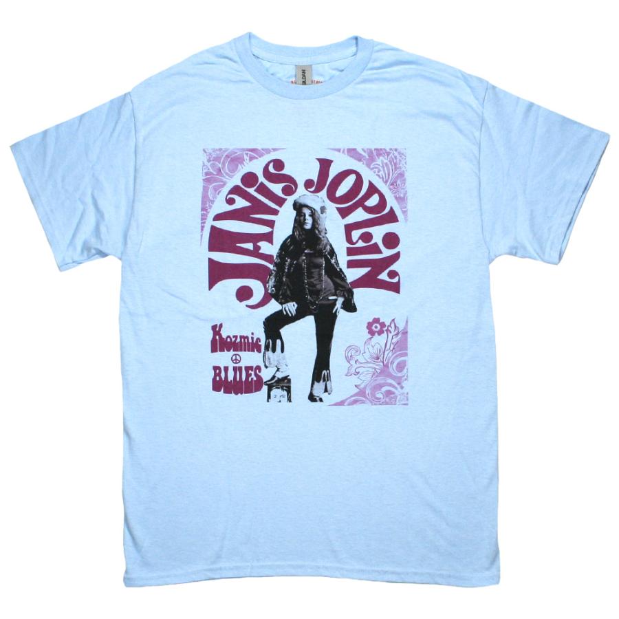 Janis Joplin / Kozmic Blues Tee (Light Blue) - ジャニス