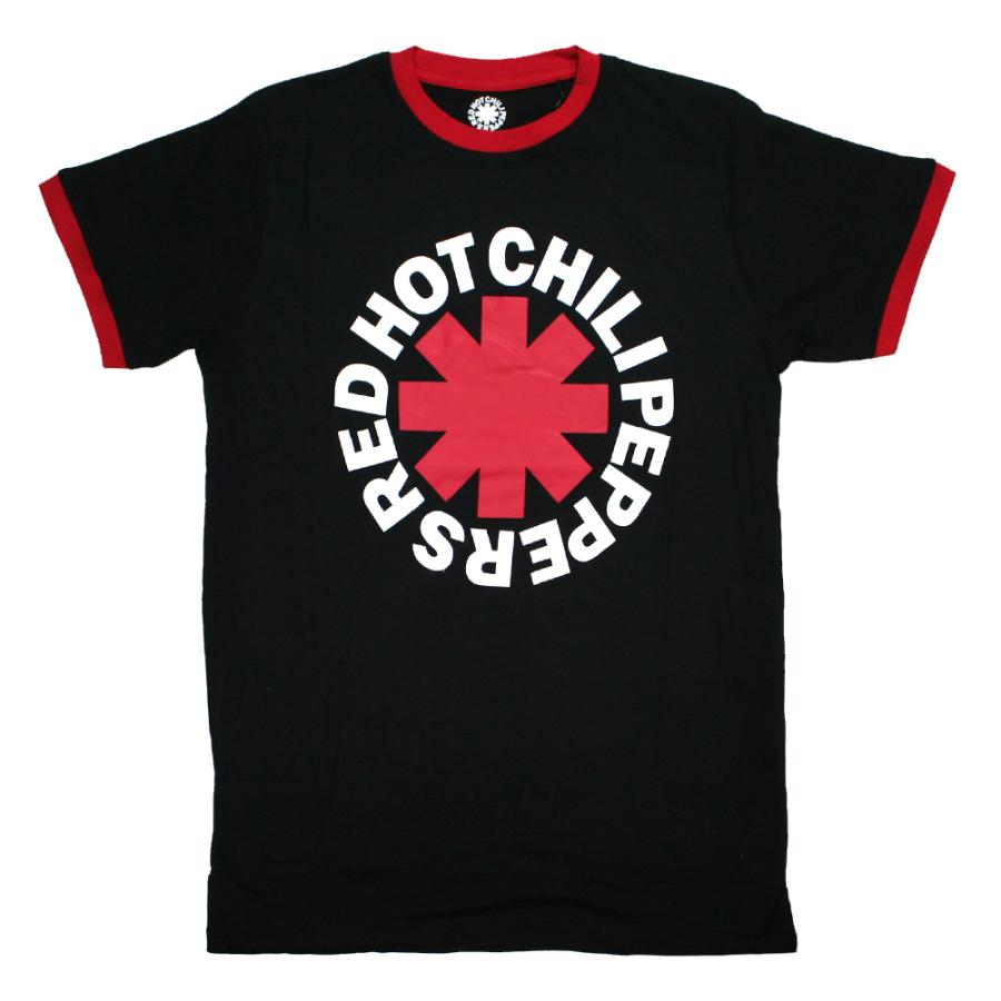 RED HOT CHILI PEPPERS Tシャツ Red Hot Chili Peppers / Asterisk Ringer Tee 11 (Black) - レッド