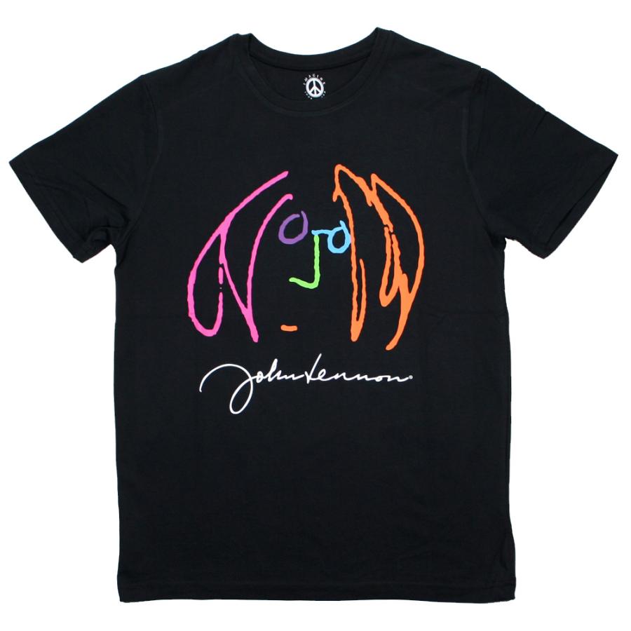 John Lennon / Self Portrait Tee 3 (Black) - ジョン・レノン Tシャツ