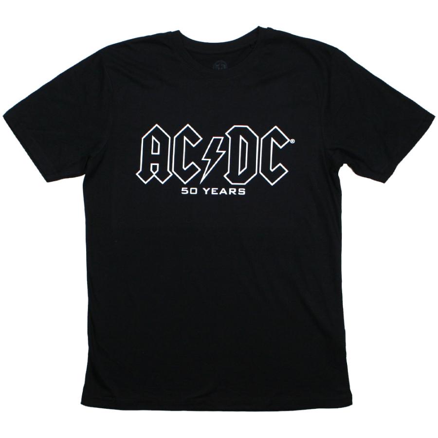 AC/DC / 50th Anniversary Logo History Tee (Black) - ACDC Tシャツ :10005236 ...