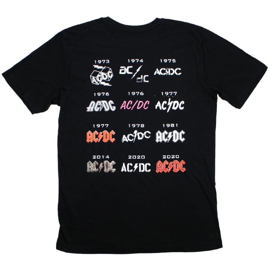 AC/DC / 50th Anniversary Logo History Tee (Black) - ACDC Tシャツ :10005236 ...