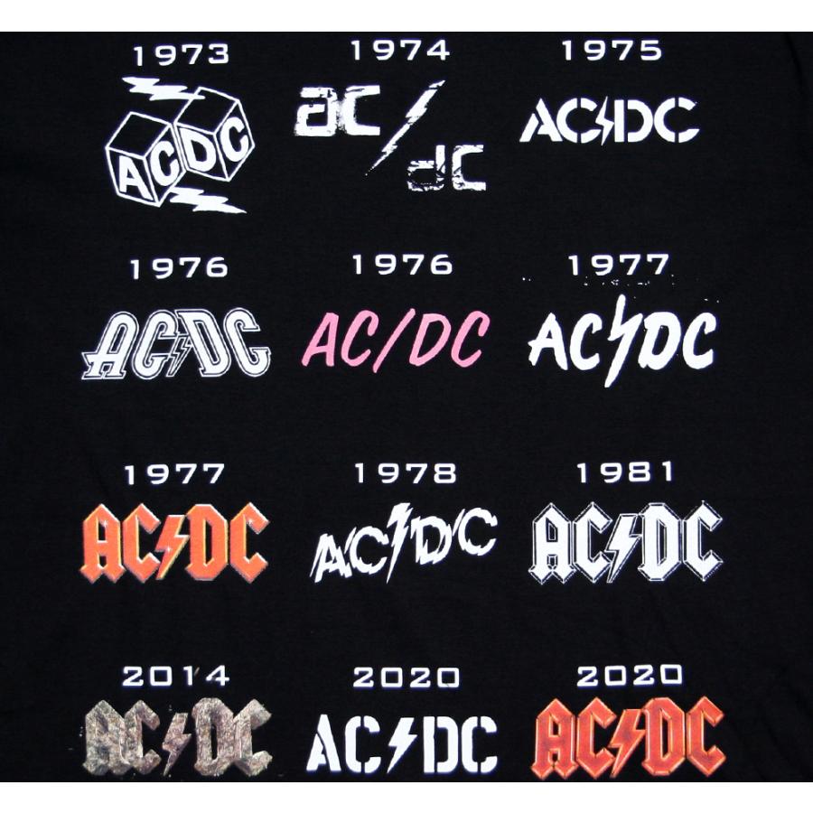 AC/DC / 50th Anniversary Logo History Tee (Black) - ACDC Tシャツ :10005236 ...