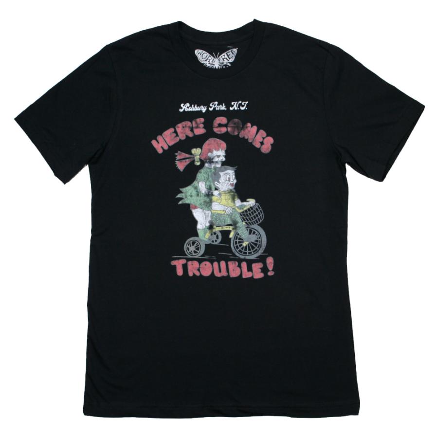 Worn Free] Johnny Ramone / Here Comes Trouble Tee (Black 
