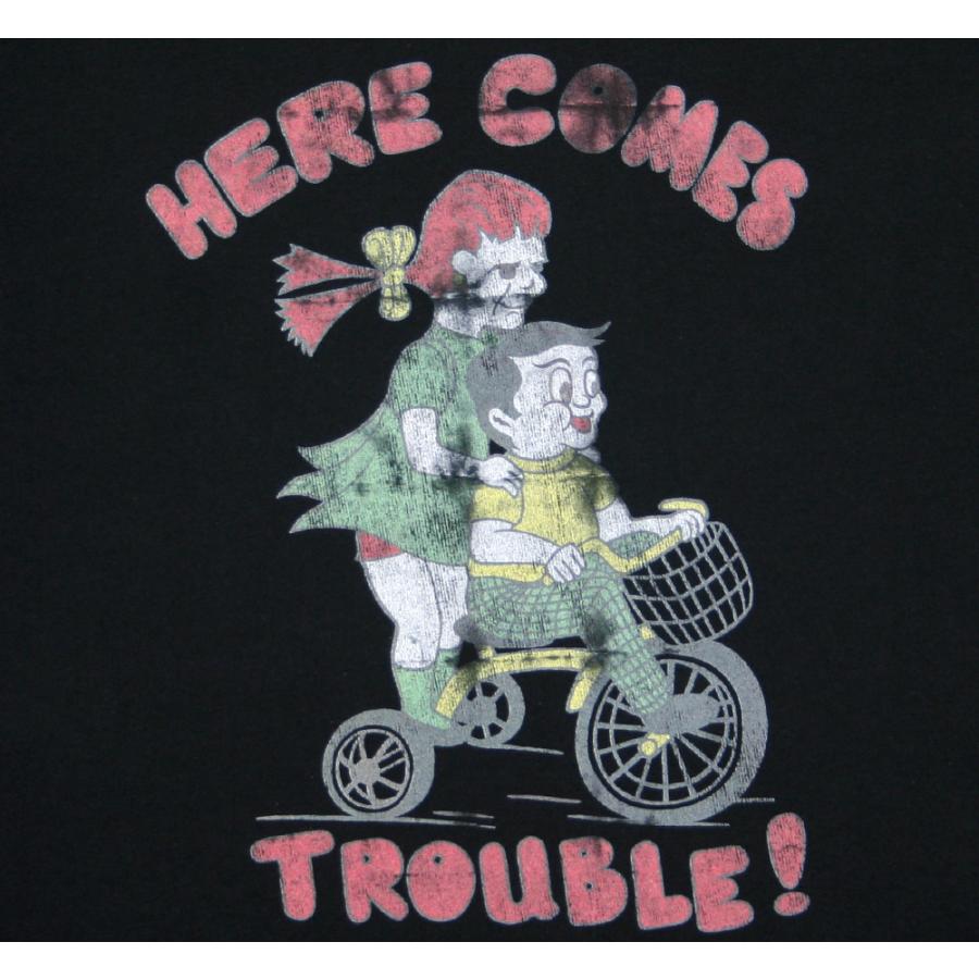 Worn Free] Johnny Ramone / Here Comes Trouble Tee (Black 