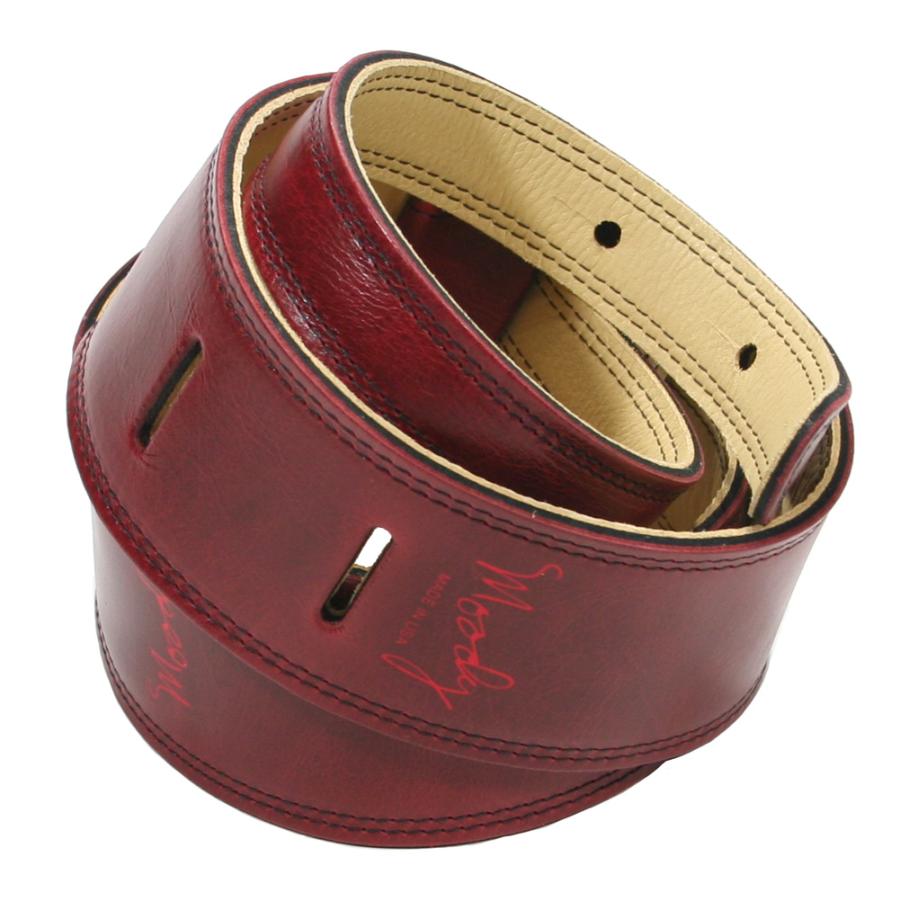 [Moody Leather] Leather Backed Guitar Strap [Standard / 2.5