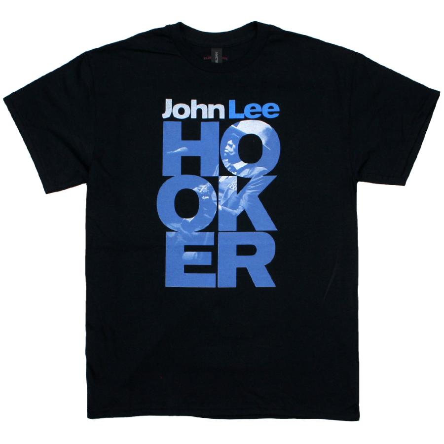 John Lee Hooker / Stacked Tee (Black) - ジョン・リー・フッカー T