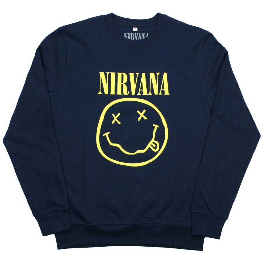 Nirvana / Smile Sweatshirt 2 (Dark Navy) - ニルヴァーナ スウェット