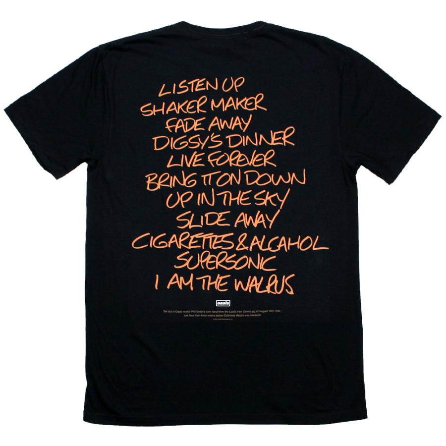 Oasis / Set List Tee 1 (Black) - オアシス Tシャツ : Rudy&Co.Yahoo