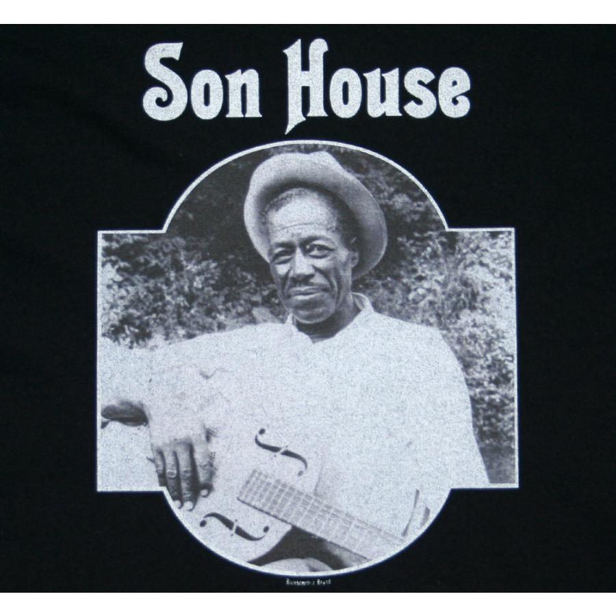 Son House with Resonator Guitar Tee (Black) - サン・ハウス Tシャツ 