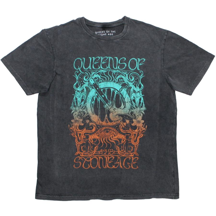 Queens of the Stone Age / Montage Wash Tee (Charcoal Grey