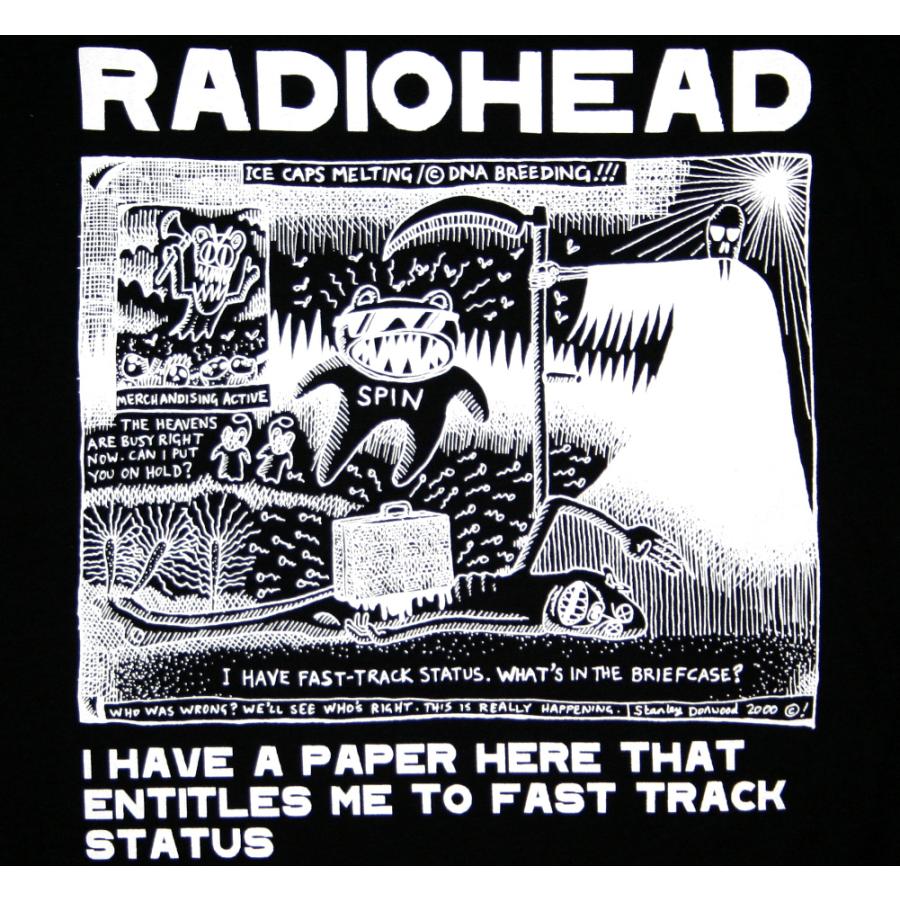 Radiohead / Ice Caps Melting Long Sleeve Tee (Black) - レディオ 