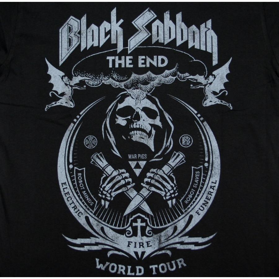 ブラックサバス THE END ワールドツアー Tシャツ ラグラン L相当 黒 Black Sabbath / The End World Tour Tee 2 (Black) - ブラック