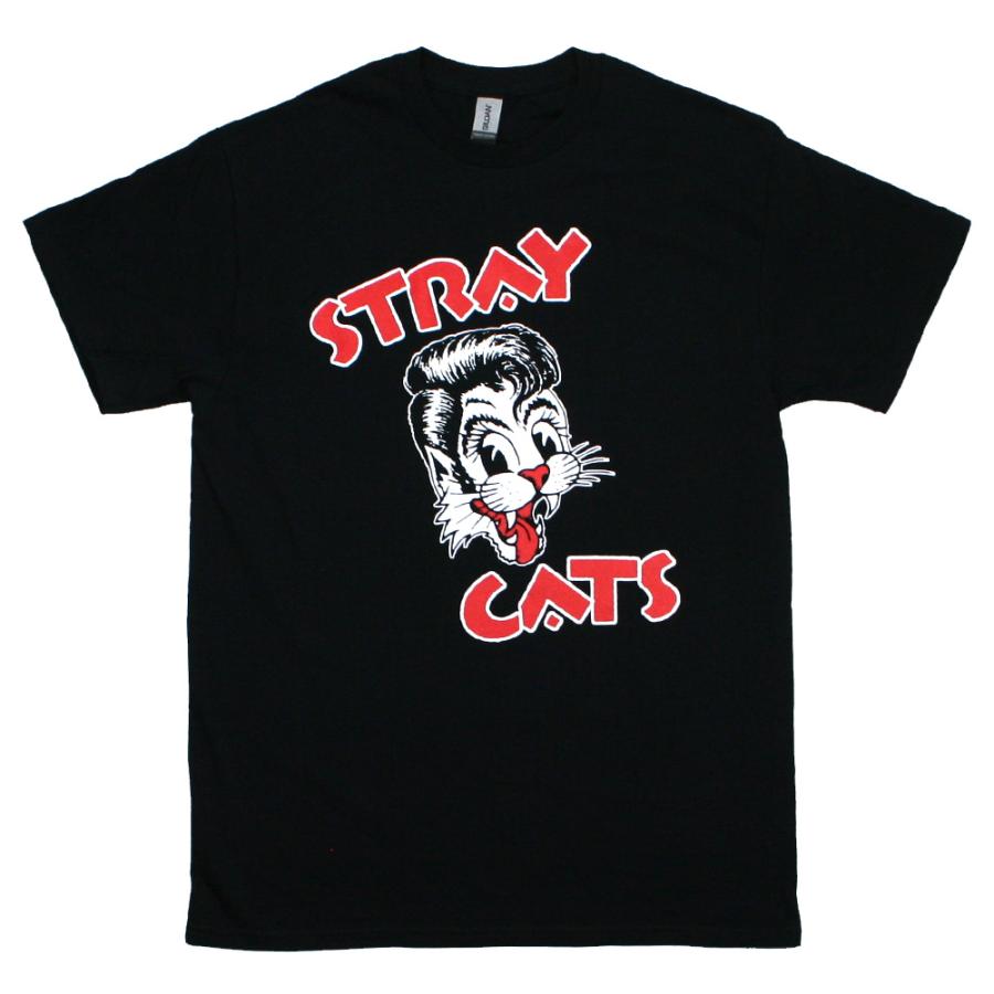 Stray Cats / Cat Logo Tee 3 (Black) - ストレイ・キャッツ Tシャツ