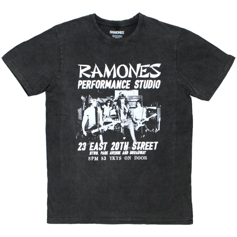 Ramones / Performance Studio Stone Wash Tee (Charcoal Grey