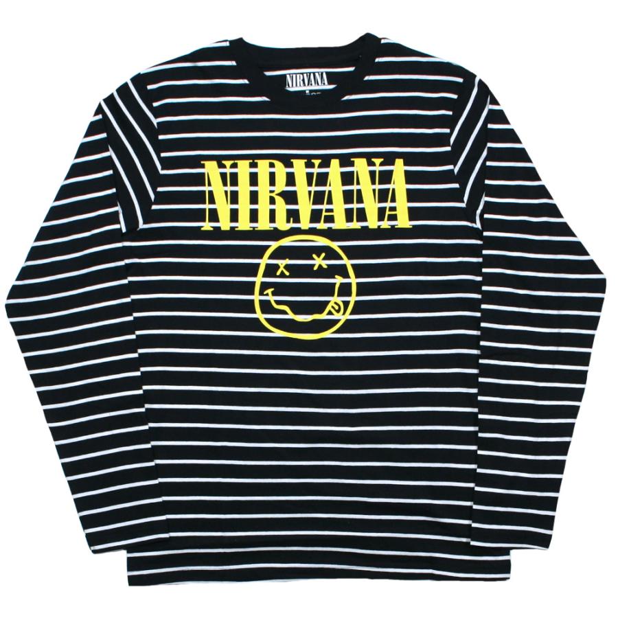 Nirvana / Smile Striped Long Sleeve Tee 20 (Black/White 