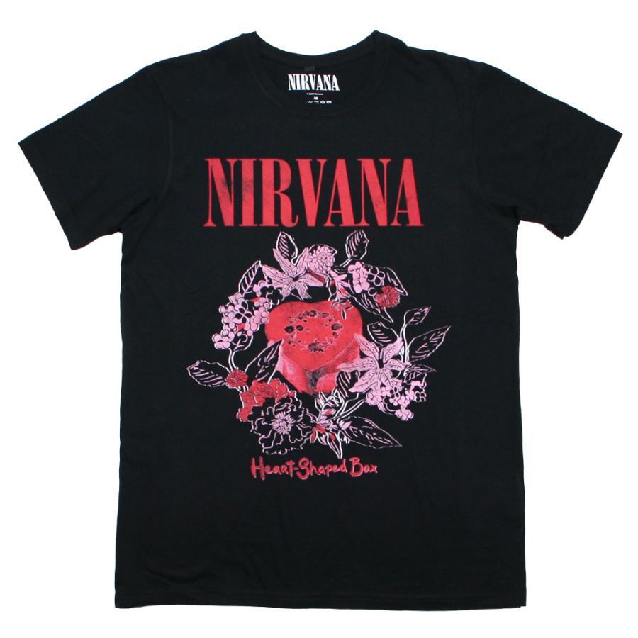 Nirvana / Heart-Shaped Box Tee 4 (Black) [Premium Carbon