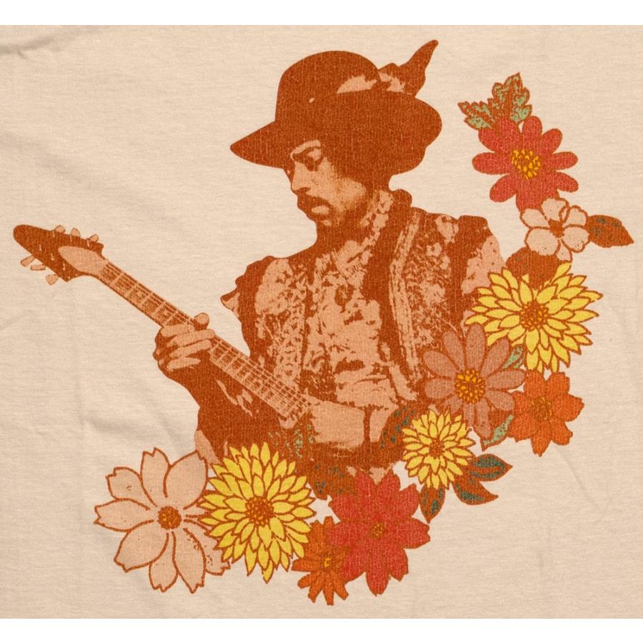 Jimi Hendrix / Flying V and Flowers Tee (Sand) - ジミ
