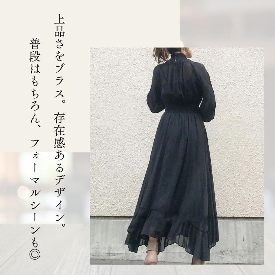 ワンピースブラックレディース 春夏 秋 長袖あき15000
