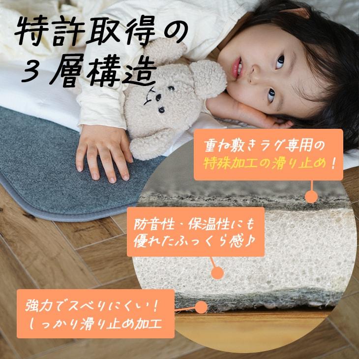 防音 ふかふか下敷き専用 ラグ ふかぴたPLUS[厚手] 【累計販売数20万枚