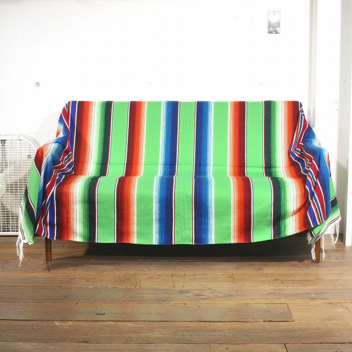 メキシカン サラペ ブランケット キャンプ アウトドア メキシカンラグ サルティーヨ サラッペ Saltillo Sarape[約210x150cm]LIME｜rugforest｜03