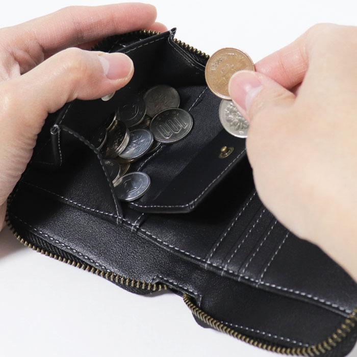 【新品!!】AVIREX ☆ ショートラウンドウォレット ステアレザー ブラック AVIREX（アヴィレックス） アビレックス AVIREX / 本革 牛革 ステア