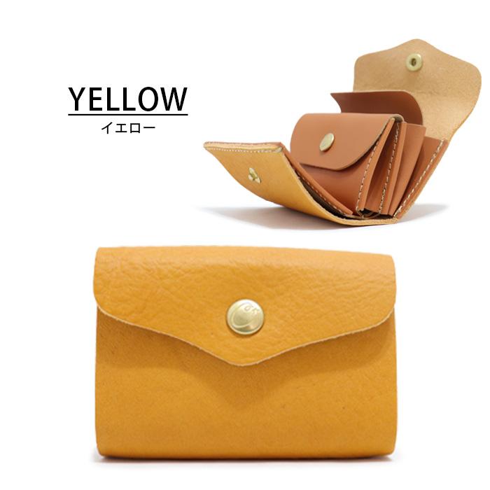 Cham（チャム） ミニ 財布 お札 折らない 革 3つ折り 財布 コンパクト