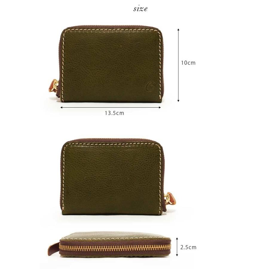 チャム　本革二つ折りファスナー財布 Cham 二つ折り 財布 レディース 使いやすい 日本製 30代 40代 50