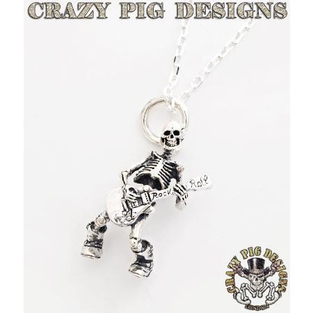 クレイジーピッグ ネックレス ペンダント CRAZYPIG ギタースケルトン 
