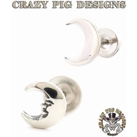 CRAZY PIG（クレイジーピッグ） ピアス ムーンスタッドピアス 片耳