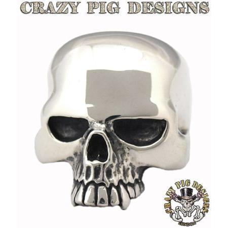 クレイジーピッグ リング 指輪 CRAZYPIG ラージエビルスカルリング キースリング CRAZY PIG メンズ リング レディース リング｜rugged-market