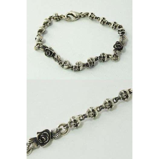 クレイジーピッグ CRAZYPIG ロザリースカル ブレスレット(スカル&2ローズ) CRAZY PIG バングル メンズ ブレスレット レディース(56470円)