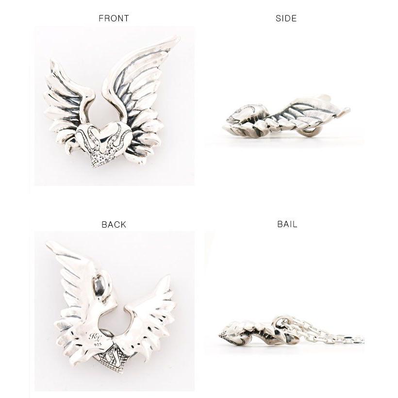 キングリモ ペンダント ブレイブ ハート w CZ ペンダント 【ナッパ】 メンズネックレス レディースネックレス