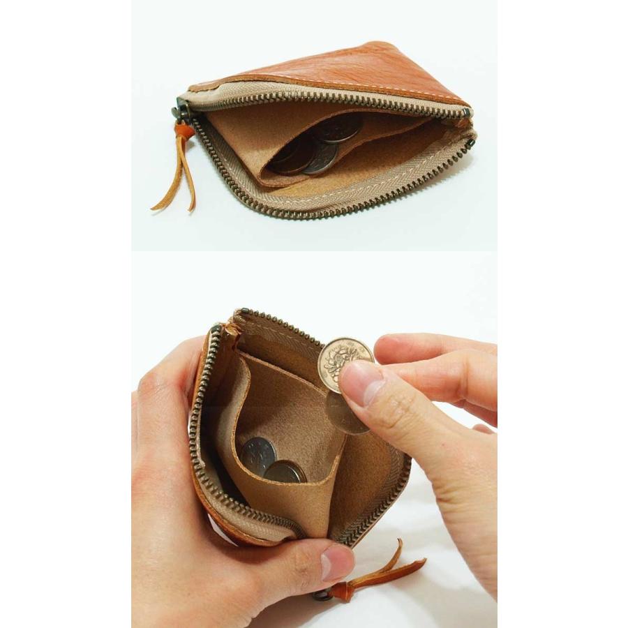 IL BISONTE（イルビゾンテ） 本革 L字ファスナー ミニ財布 栃木レザー