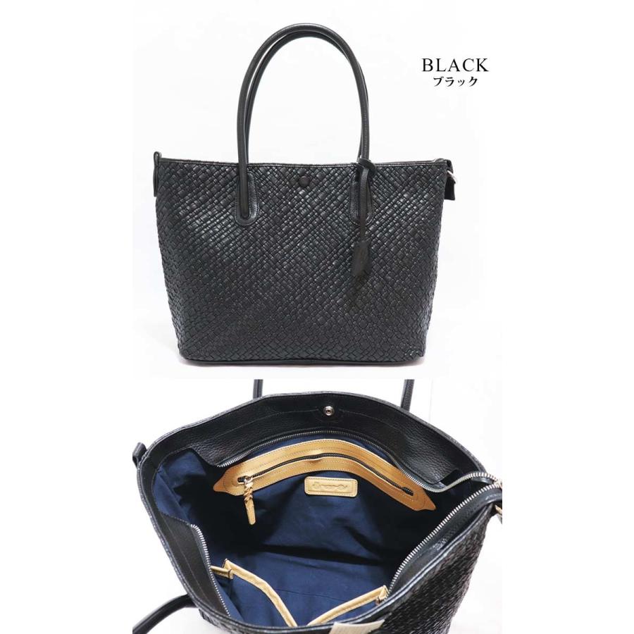 P.I.D ブラックレザー 編み込み メッシュ イントレチャート トートバッグ イントレチャート トートバッグ メッシュ 手編み 編みこみ