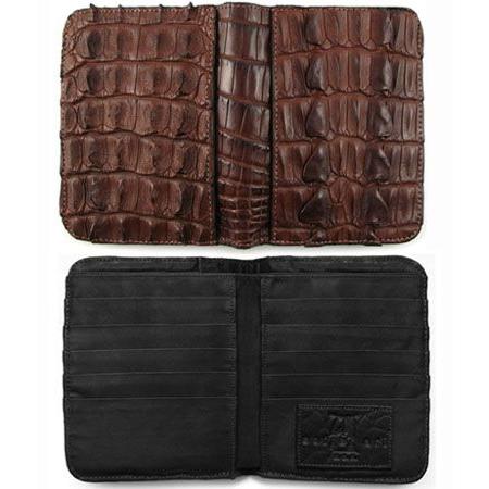 ソファアリ SofferAri レザー ウォレット LUCARELLI BILLFOLD - BLACK CROCODILE LEATHER WALLET 革財布の画像