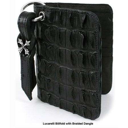 ソファアリ SofferAri レザー ウォレット LUCARELLI BILLFOLD - BLACK CROCODILE LEATHER WALLET 革財布の画像