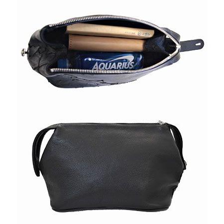 ソファアリ SofferAri ミディアム トラヴェラー - ブラック MEDIUM TRAVELER - BLACK ポーチ 革鞄 レザーバッグの画像