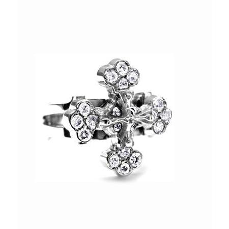 CHROME HEARTS ソファアリ SofferAri コカイン アイズ リング K18 w 