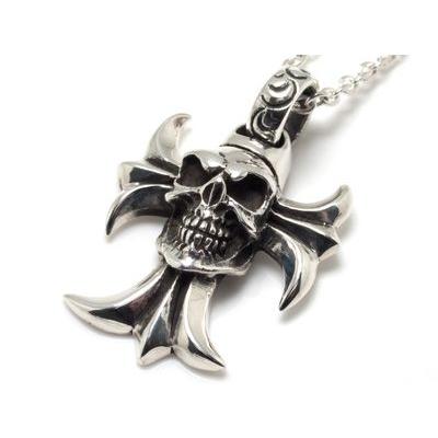 国際ブランド 自分らしくスタイリングするファッションアクセサリー おしゃれ スカル クロスモチーフ シルバーペンダント レディース ネックレス メンズ ネックレス Sv925ペンダント メンズアクセサリー