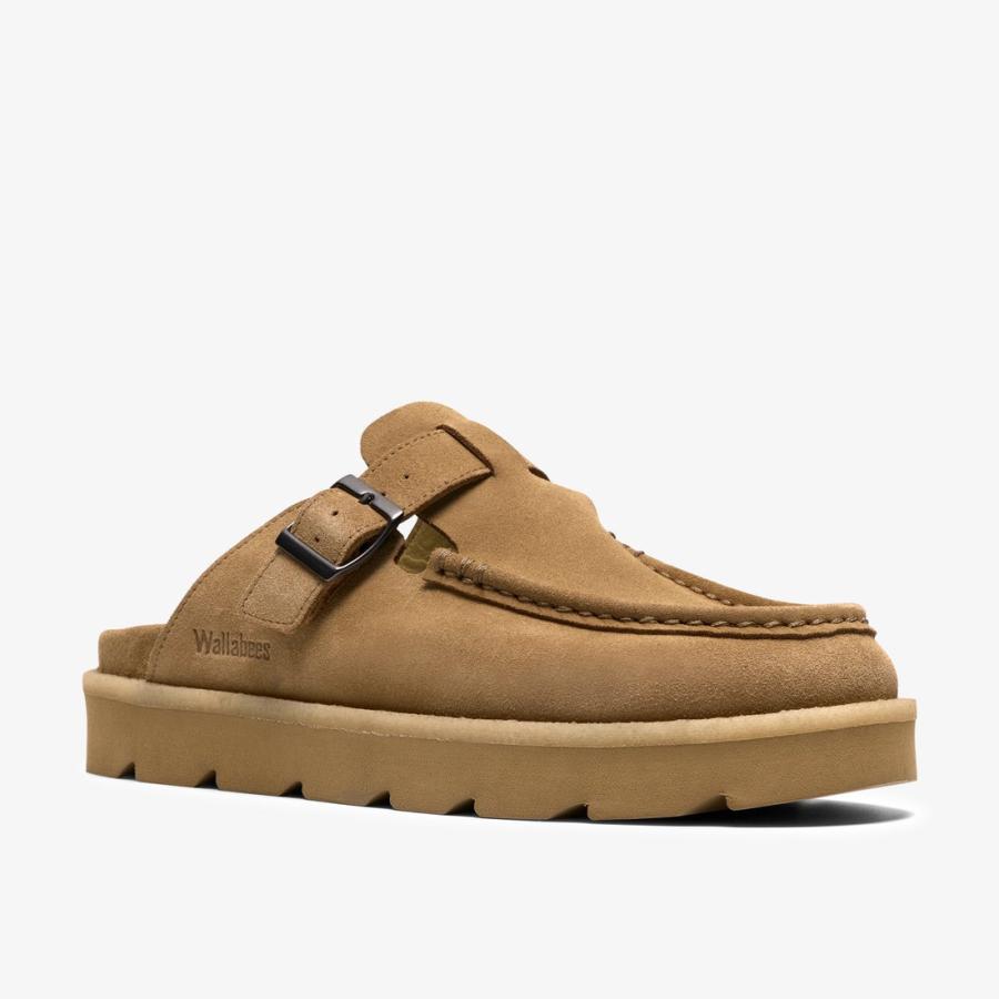 クラークス Clarks メアモック Meare Mocc ダークサンドスエード Dark Sand Suede ベージュ サンダル メンズ 26185713の画像